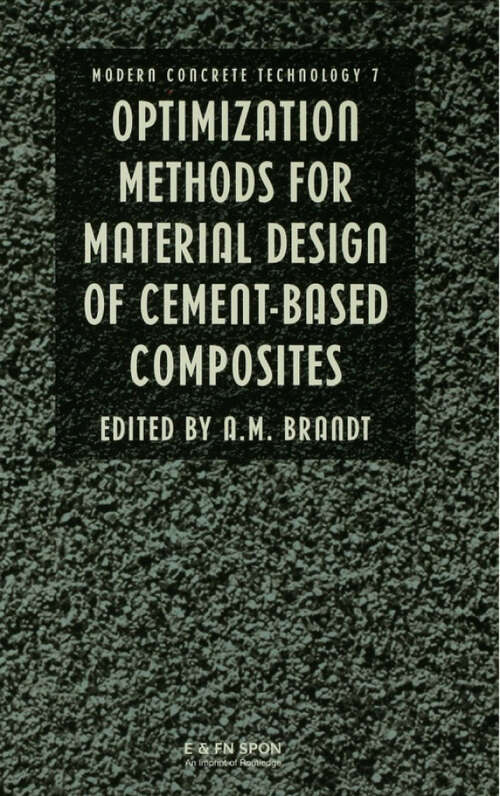 Book cover of Optimization Methods for Material Design of Cement-based Composites (1) (Modern Concrete Technology)