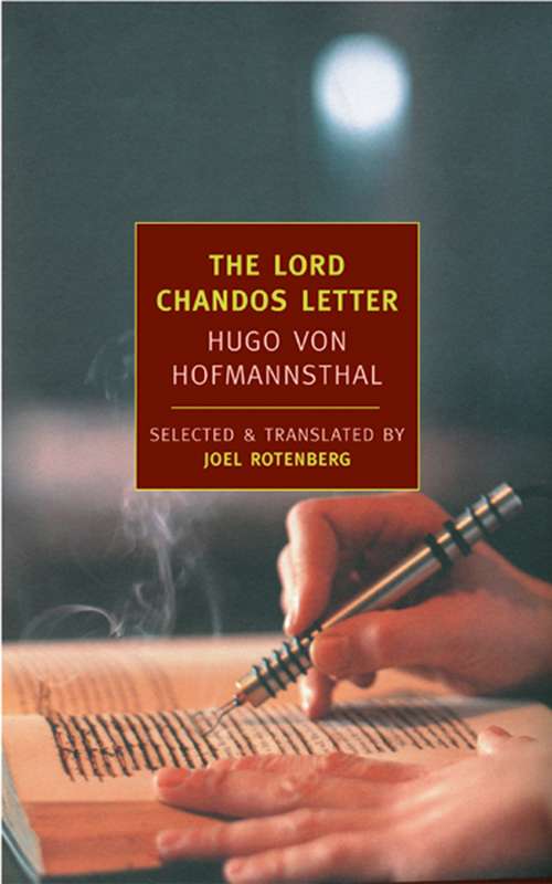 Book cover of The Lord Chandos Letter and Other Writings