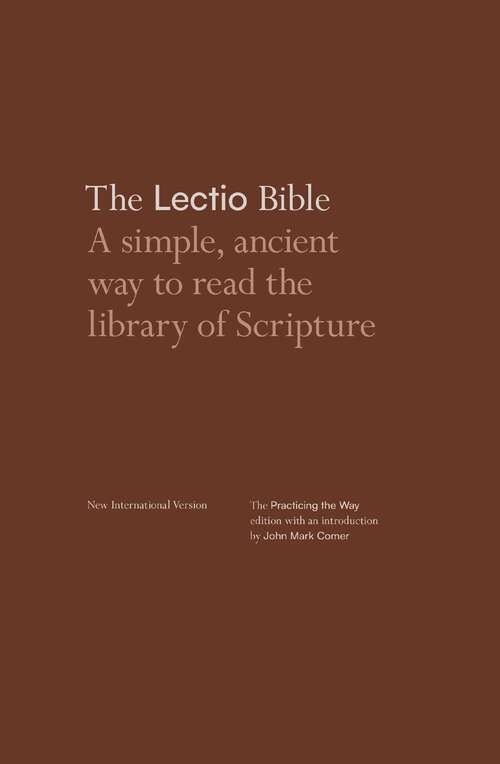 Book cover of NIV Lectio Bible: The Practicing the Way edition with an introduction by John Mark Comer