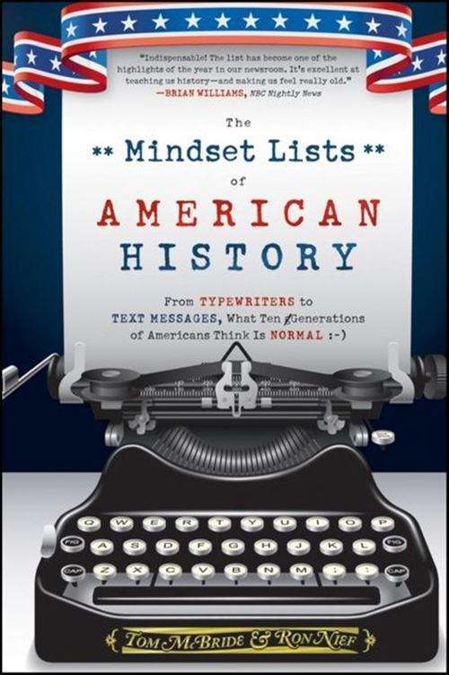 Book cover of The Mindset Lists of American History: From Typewriters to Text Messages, What Ten Generations of Americans Think Is Normal