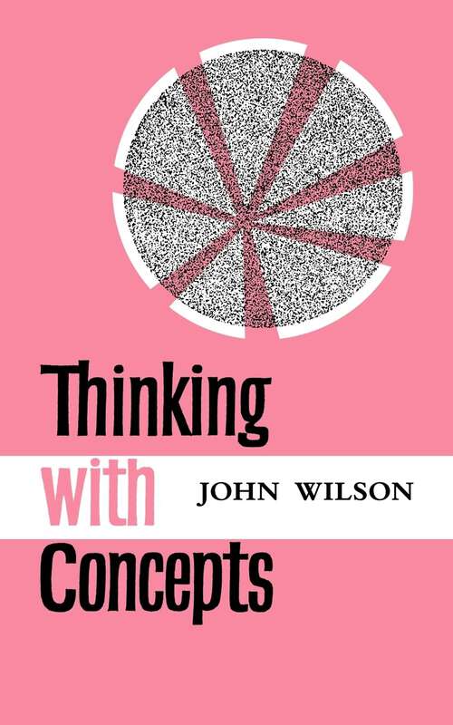 Book cover of Thinking with Concepts
