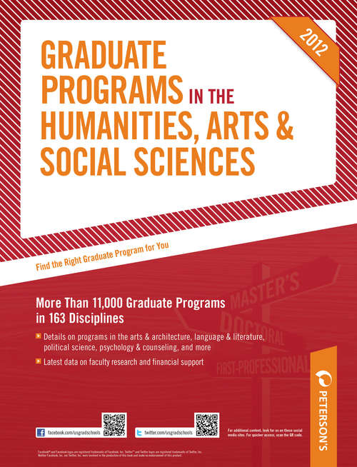 Book cover of Peterson's Graduate Programs in the Humanities, Arts & Social Sceinces 2012