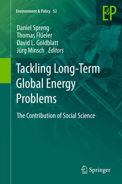 Book cover of Tackling Long-Term Global Energy Problems: The Contribution of Social Science