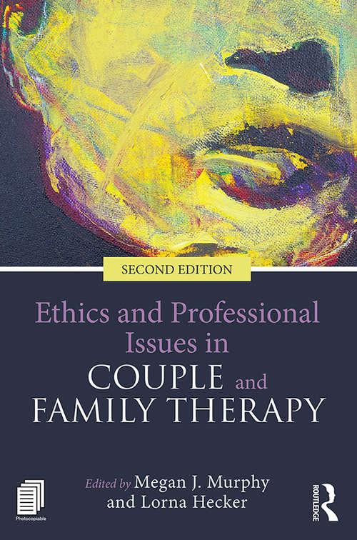 Book cover of Ethics and Professional Issues in Couple and Family Therapy
