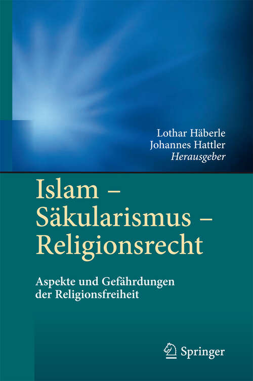 Book cover of Islam - Säkularismus - Religionsrecht