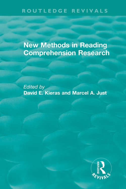 New Methods in Reading Comprehension Research (Routledge Revivals)