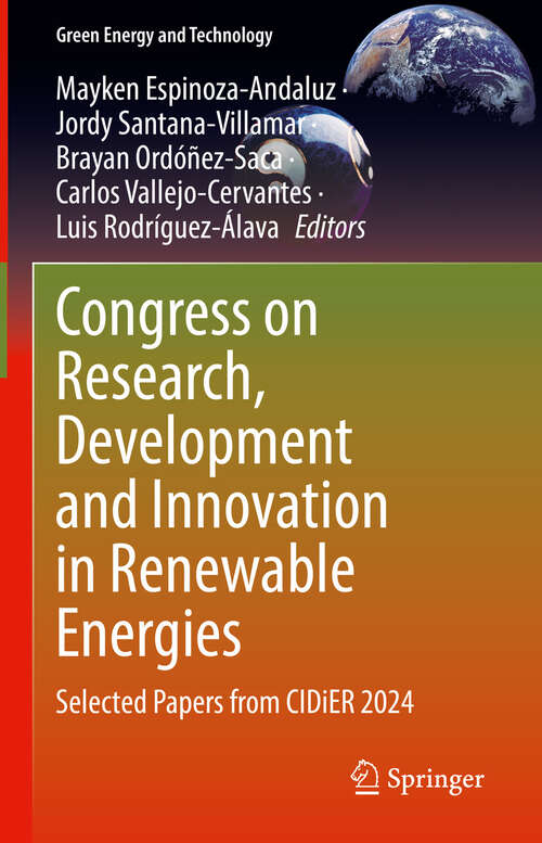 Book cover of Congress on Research, Development and Innovation in Renewable Energies: Selected Papers from CIDiER 2024 (Green Energy and Technology)
