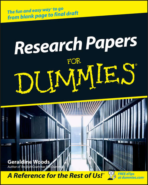 Book cover of Research Papers For Dummies