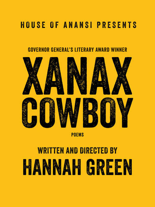 Book cover of Xanax Cowboy: Poems