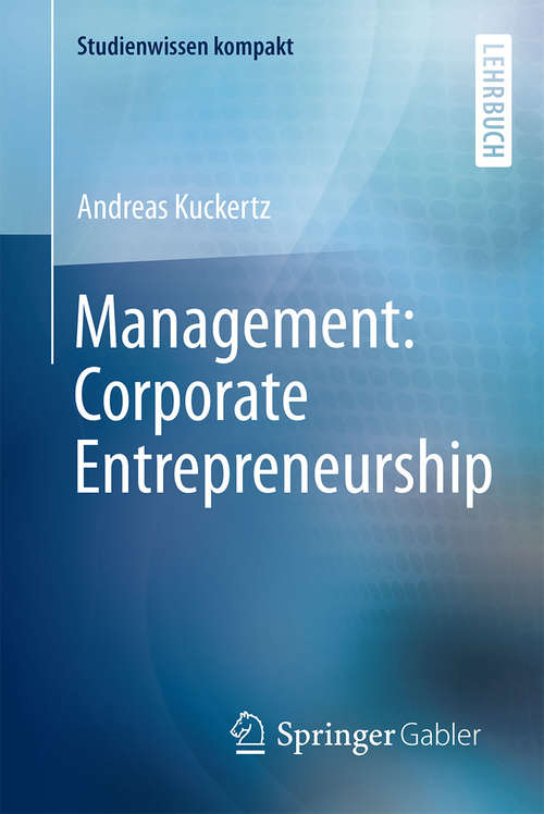 Book cover of Management: Corporate Entrepreneurship