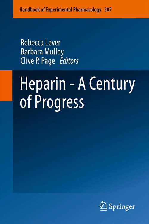 Book cover of Heparin - A Century of Progress