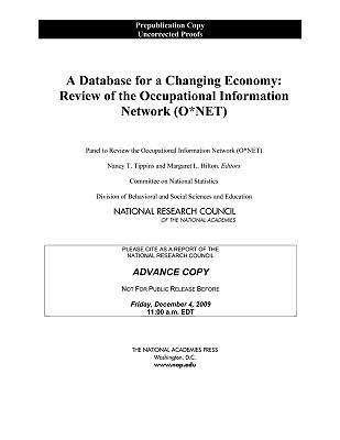 Book cover of A Database for a Changing Economy: Review of the Occupational Information Network (O*NET)