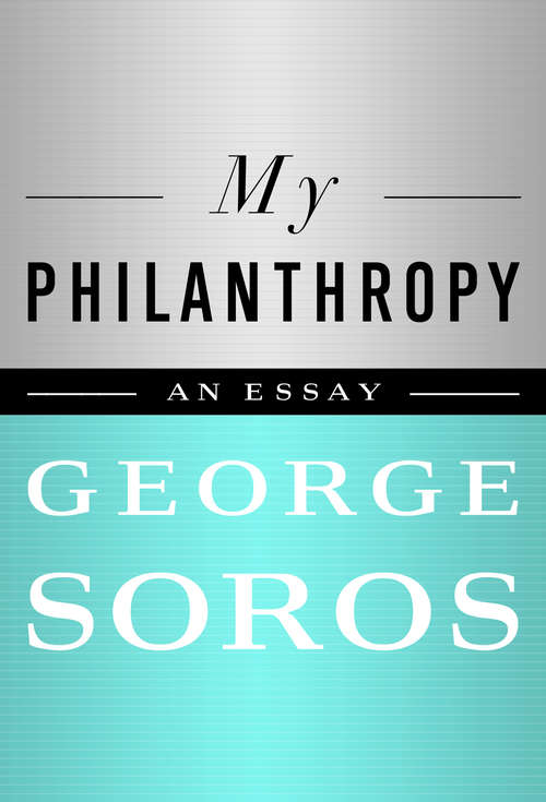 Book cover of My Philanthropy