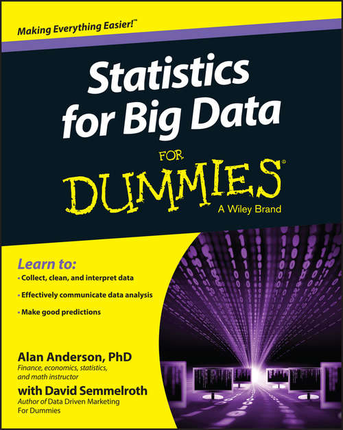 Book cover of Statistics for Big Data For Dummies