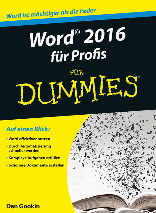 Book cover of Word 2016 für Profis für Dummies (Für Dummies)