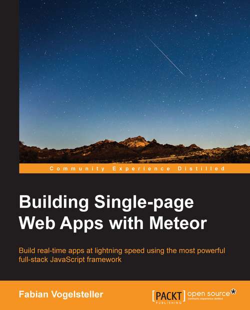 Book cover of Building Single-page Web Apps with Meteor
