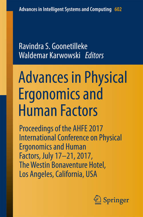 Book cover of Advances in Physical Ergonomics and Human Factors