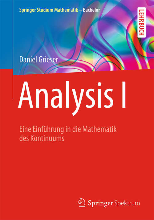 Book cover of Analysis I