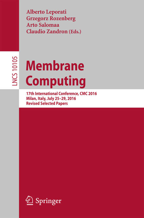 Book cover of Membrane Computing