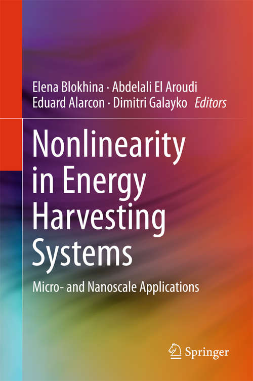 Book cover of Nonlinearity in Energy Harvesting Systems