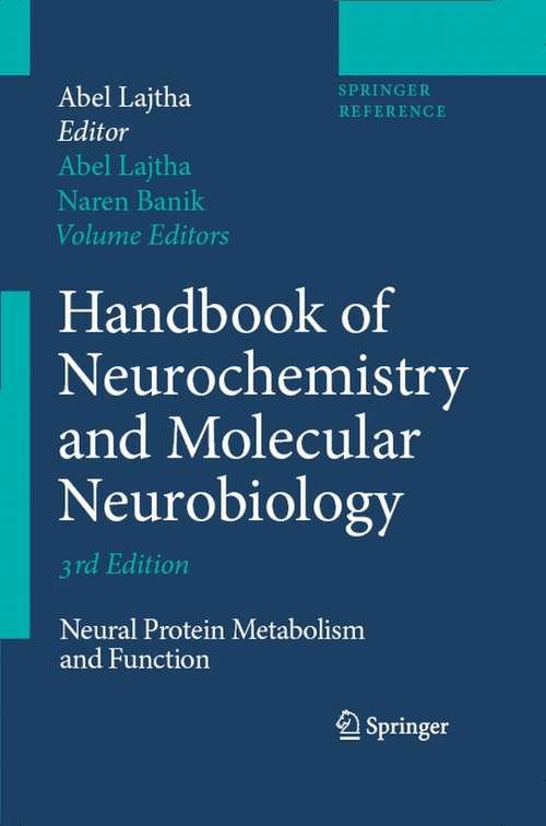 Book cover of Handbook of Neurochemistry and Molecular Neurobiology