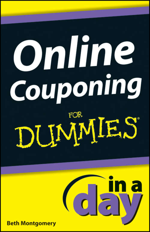 Book cover of Online Couponing In a Day For Dummies