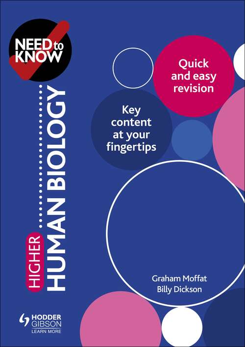 Book cover of Need to Know: Higher Human Biology