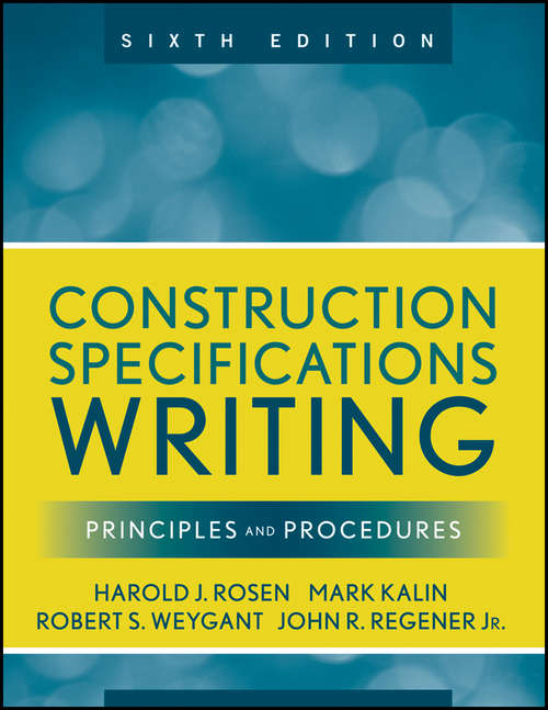 Construction Specifications Writing