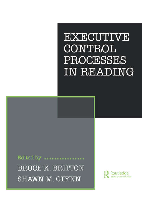 Cover image of Executive Control Processes in Reading