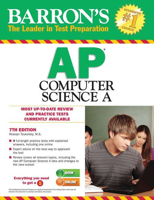 Book cover of Barron's AP Computer Science A: (Seventh Edition)