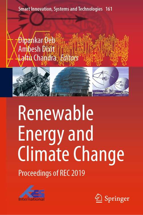 Renewable Energy and Climate Change: Proceedings of REC 2019 (Smart Innovation, Systems and Technologies #161)