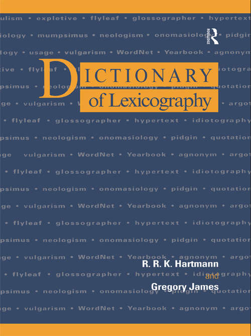 Book cover of Dictionary of Lexicography