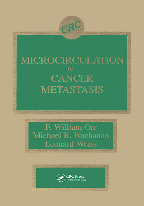 Book cover of Microcirculation in Cancer Metastasis (1)