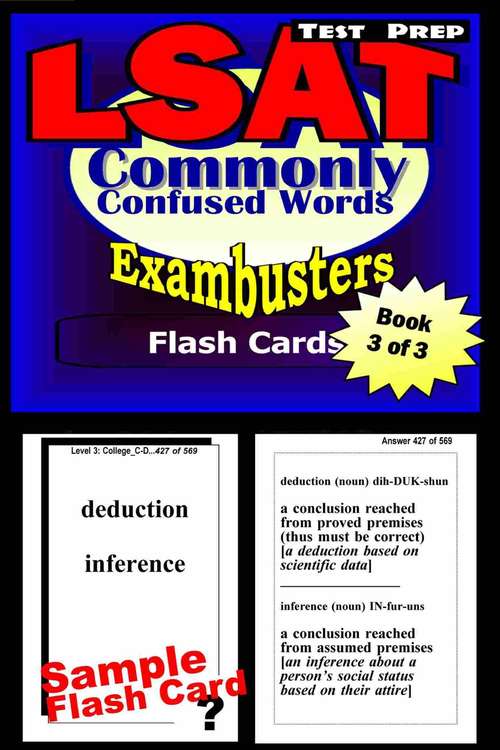 Book cover of LSAT Test Prep Flash Cards: Commonly Confused Words (Exambusters LSAT Workbook: 3 of 3)
