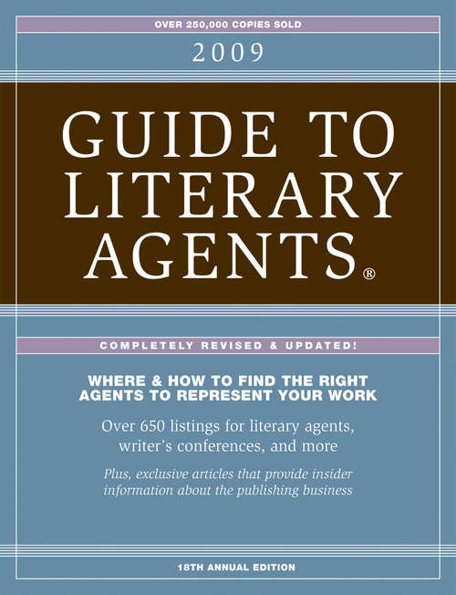 Book cover of 2009 Guide To Literary Agents