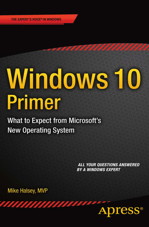Book cover of Windows 10 Primer