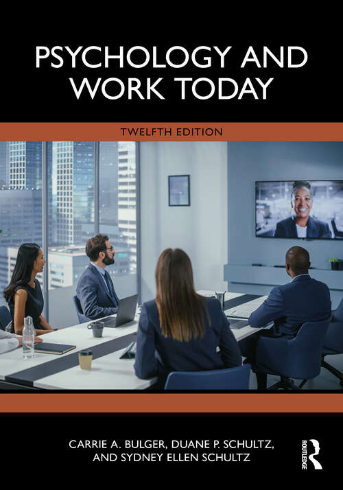 Book cover of Psychology and Work Today (12)