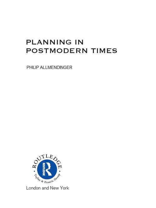 Book cover of Planning in Postmodern Times (RTPI Library Series)