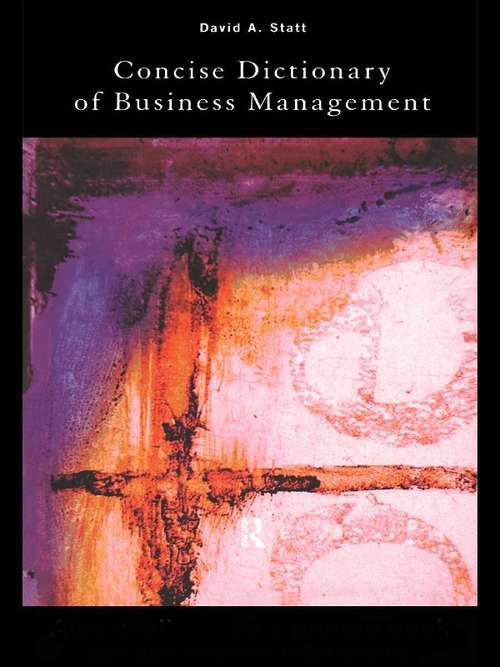 The Concise Dictionary of Business Management