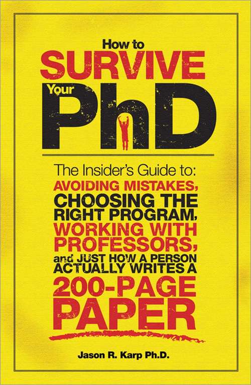 Book cover of How to Survive Your Phd