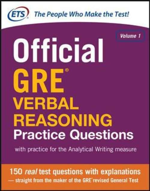 Book cover of Official GRE Verbal Reasoning Practice Questions (Volume #1)