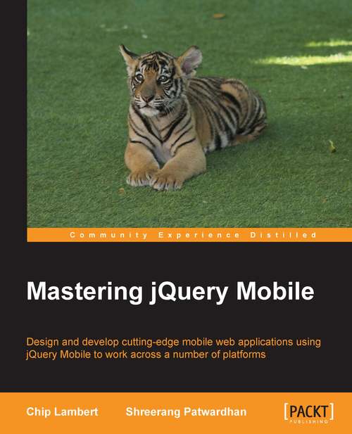 Book cover of Mastering jQuery Mobile