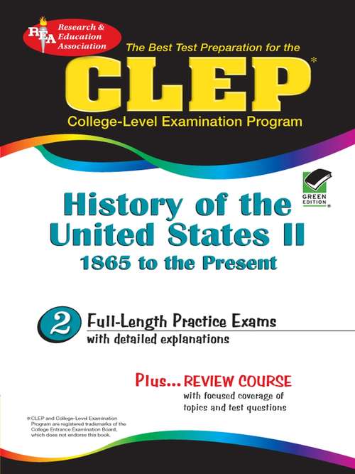 Book cover of CLEP History of the United States II