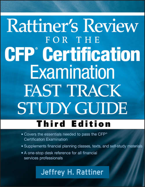 Book cover of Rattiner's Review for the CFP(R) Certification Examination, Fast Track, Study Guide