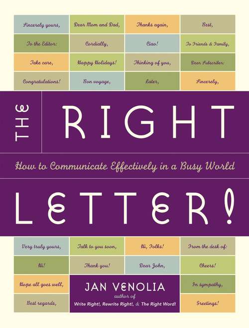 Book cover of The Right Letter