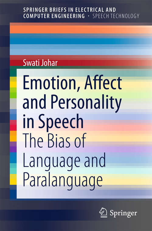 Book cover of Emotion, Affect and Personality in Speech