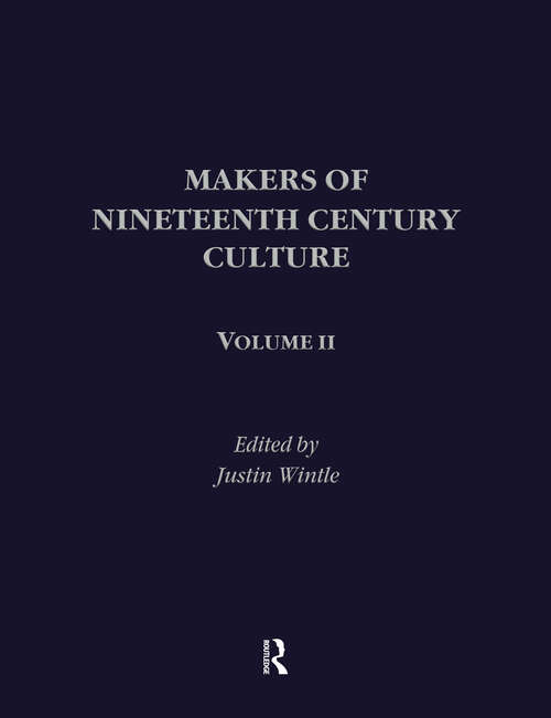 Book cover of Makers of Nineteenth Century Culture