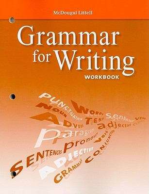 Book cover of Grammar for Writing,  Grade 9, Workbook
