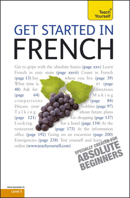 Book cover of Get Started in Beginner's French: Teach Yourself