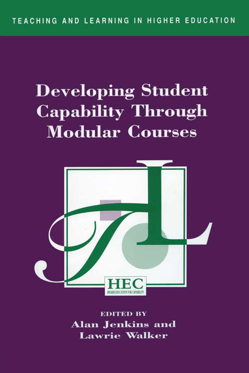 Book cover of Developing Student Capability Through Modular Courses (Teaching and Learning in Higher Education)